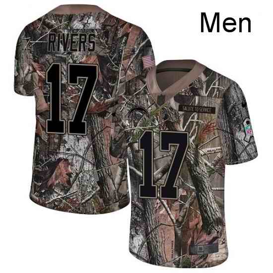 Men Nike Los Angeles Chargers 17 Philip Rivers Limited Camo Rush Realtree NFL Jersey